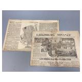 Vintage Leechburg Advance Newspapers