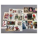 Assorted Caricature Style Illustration Postcards