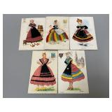 Unique Embroidered Postcards