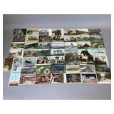 Drawn and Photographed Landmark Postcards