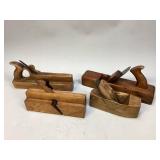 Four Vintage H.Chapin/P. Chapin Wooden Hand Plane
