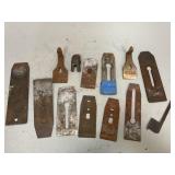 Assorted Wood Plane Blades and Parts