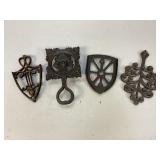 Assorted Metal Trivets & Cast Iron Sad Iron Trivet