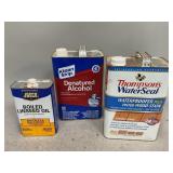 Linseed Oil, Water Seal, Denatured Alcohol