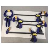 Assorted Sizes of Irwin Quick-Grip Clamps