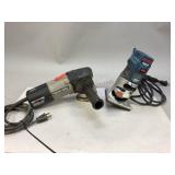 Corded Palm Router & Orbit Sander