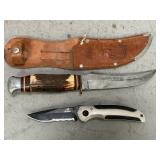 Gerber Pocket Knife and Edge Brand Knife/Sheath