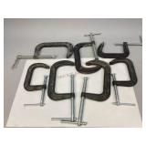 Assorted Sizes of Bessey C-Clamps