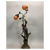 Art Nouveau Newel Post Lamp