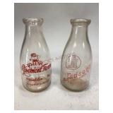 Rosemont Farms & Judsonï¿½s Glass Milk Bottles