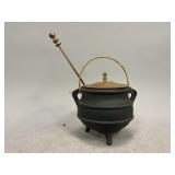 Cast Iron Smudge Pot with Metal Lid