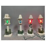 Paper Mache Christmas Lampposts