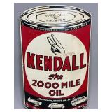 Kendall Motor Oil Single Sided Metal Sign