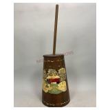 Hand Painted Butter Churn