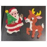 Santa Claus and Rudolph Popcorn Art