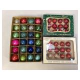 Assorted Boxes of Mini Glass Christmas Ornaments