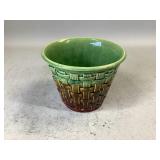 Basket Weave Pottery Planter