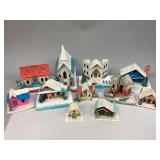 Vintage Japanese Putz Cardboard Structures