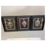 Framed Wendell August Pittsburgh/Penquin Ornaments