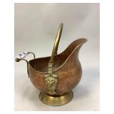 Vintage Brass & Copper Coal Scuttle