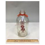 Vintage Isalyï¿½s Glass Milk Bottle & Ruler