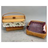 Longaberger Basket with Lid and Organizer Tray