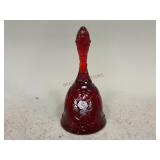 Cadmium Glass Hand Painted Fenton Bell