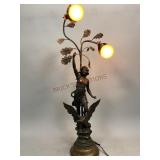 Art Nouveau Newel Post Lamp