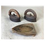 Sad Irons and Trivet