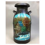 Vintage Hand-Painted/Signed Milk Can