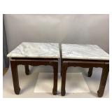 Vintage Marble Top End Tables