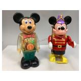 Two Vintage Mickey Mouse Figure Toys