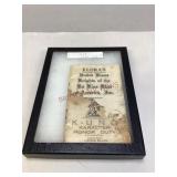 Vintage Framed Copy of Kloran