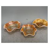 Lusterware Ruffled Bowls