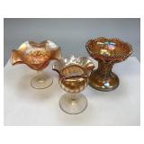Vintage Marigold Carnival Glass Collectibles