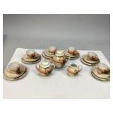 Japanese Nippon Lusterware Porcelain Tea Set