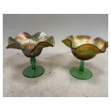 Northwood Carnival Glass Smooth Ray Compote