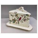 Wedge-Shaped Victorian Ceramic Cheese Keeper