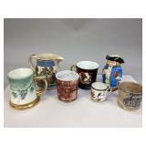 Assorted Vintage Porcelain Mugs & Pitchers