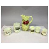 Assorted Custard Glass Collectibles