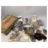 Metal Container, Vintage Doll Wigs & Accessories