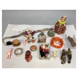 Assorted Antique Miniature Dolls & Collectibles