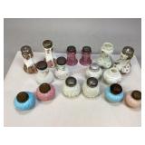 Assorted Pairs of Milk Glass Salt & Pepper Shakers