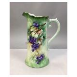 Possibly Limoges Hand-Painted Tankard Vase