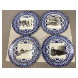 Four Royal Doulton "Gibson Girl" Porcelain Plates