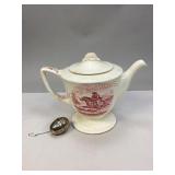 Vintage Homer Laughlin Transferware Teapot