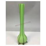 Possibly Viking Art Glass Avocado Green Vase