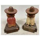 Hand Carved Mexican Folk Art Bookends