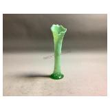 Green Opalescent Northwood Tree Trunk Swung Vase