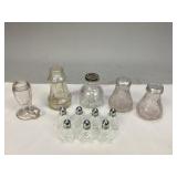 Assorted Glass Salt & Pepper Shakers & More